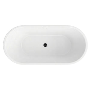 Vasca Da Bagno Freestanding In Acrilico Olivia 170 Copritappo nero