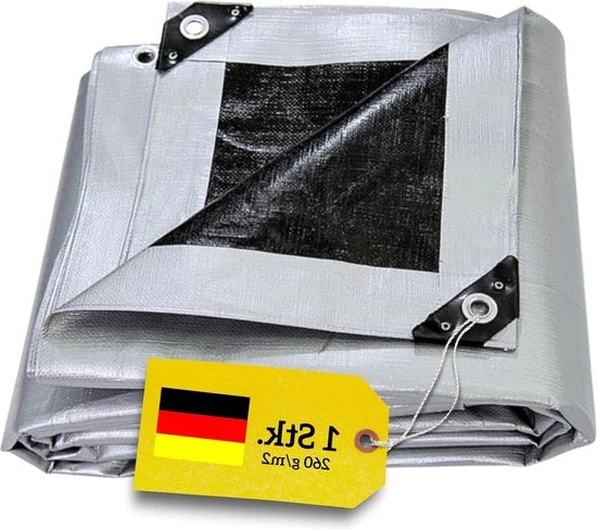 Doppio strato impermeabile e lavabile parasole - 4m x 4m - parasole per esterno - UV-stabile - multifunzionale - universale con occhi.