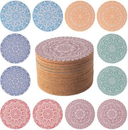 12 pacchi di supporti per bicchieri in gomma, supporti per bicchieri per bevande, supporti per tavolo da salotto, supporti per tavolo in gomma per decorazione di cucina e sala da pranzo, diametro 10 cm circa