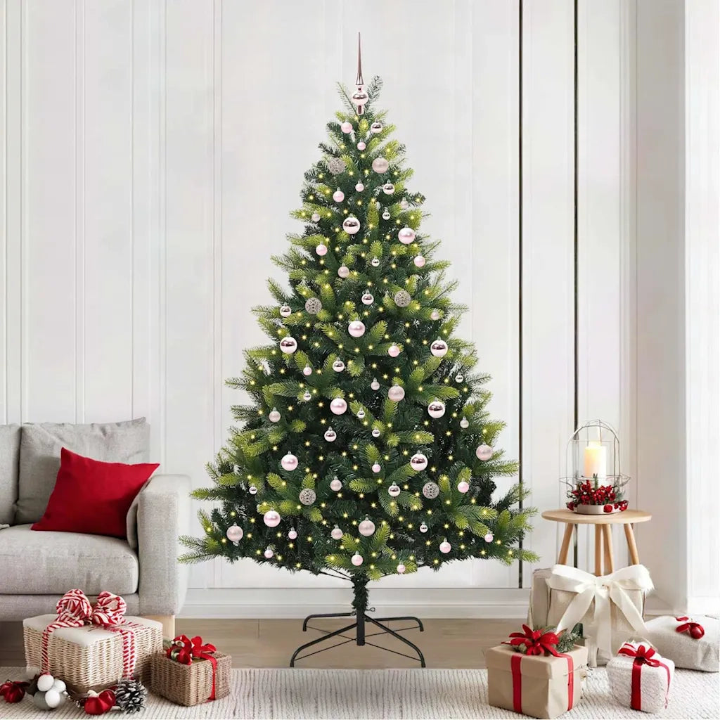 Albero di Natale | Decorazioni natalizie Artificiale a Cerniera con 300 LED 210 cm