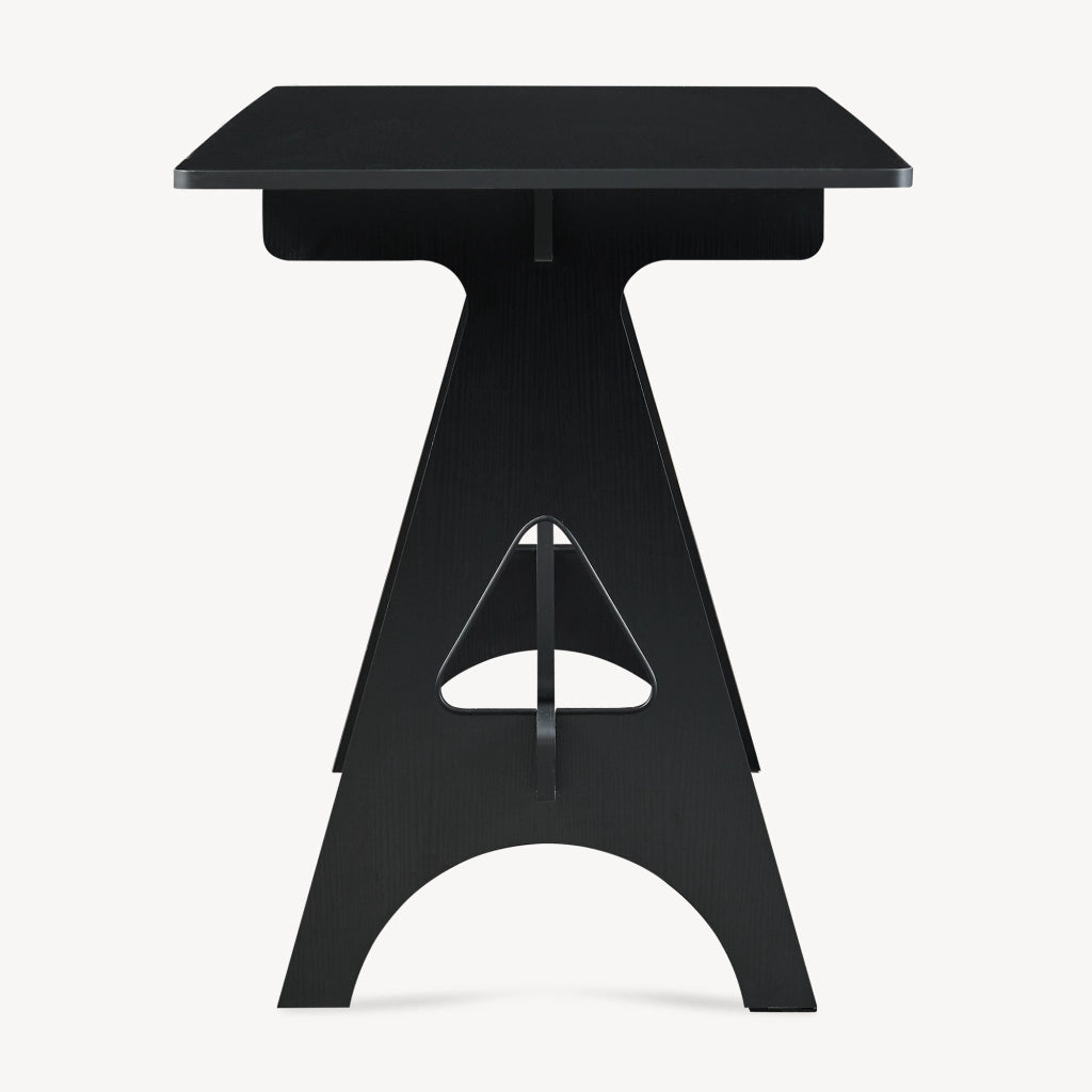 Scrivania Bostenenna con Struttura Geometrica 120 x 60 x 75 cm - Nero Effetto Legno [en.casa]