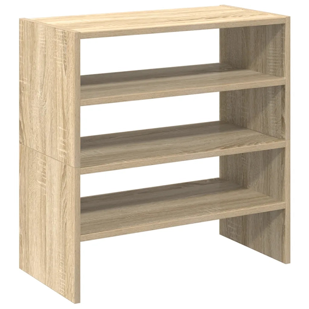 Scarpiere 2 pz Impilabili Rovere Sonoma 60x30x30,5 cm