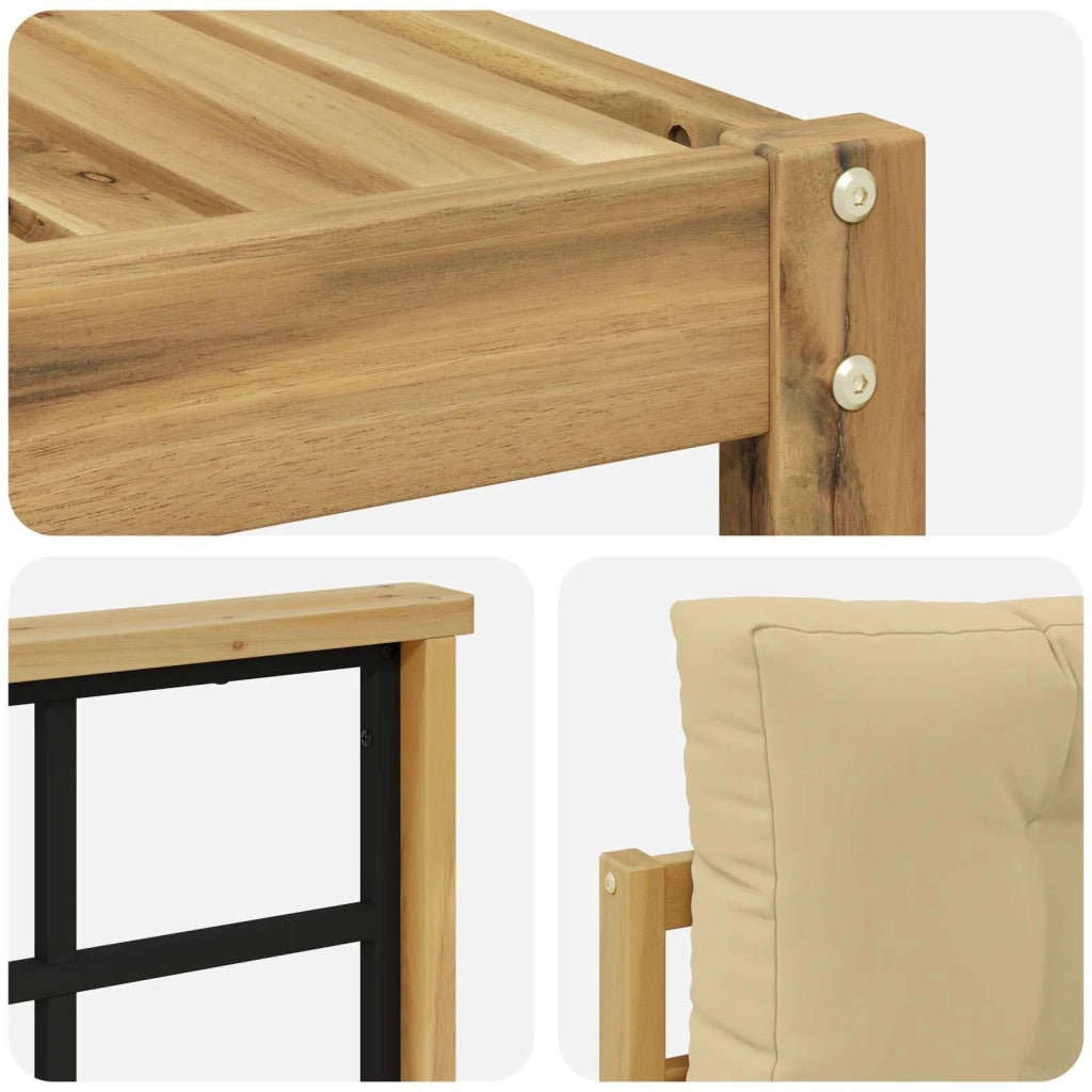 Set di divani da esterno 10 pz Bianco e Beige 3387082