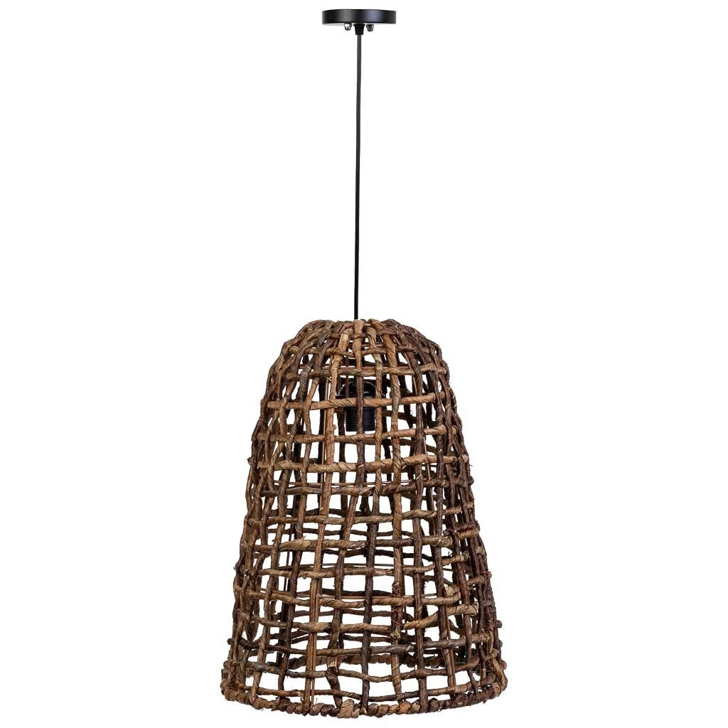 Lampada da soffitto in foglia di banano naturale marrone, D36x47h cm