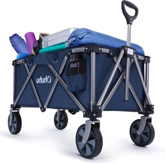 Bolster portatile XL - 145 litri - capacità di carico 150 kg - pieghevole - carrello da spiaggia - carrello per giardino - carrello per attrezzi - colore blu Trolley