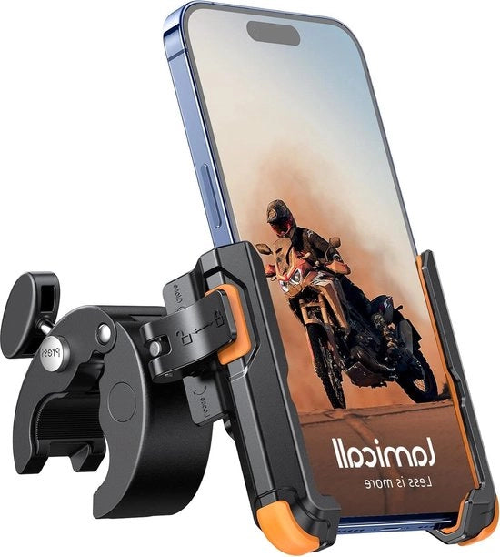 Supporto per smartphone per motocicletta con rilascio rapido - supporto universale per smartphone per bicicletta - compatibile con iPhone e Samsung - 47-7