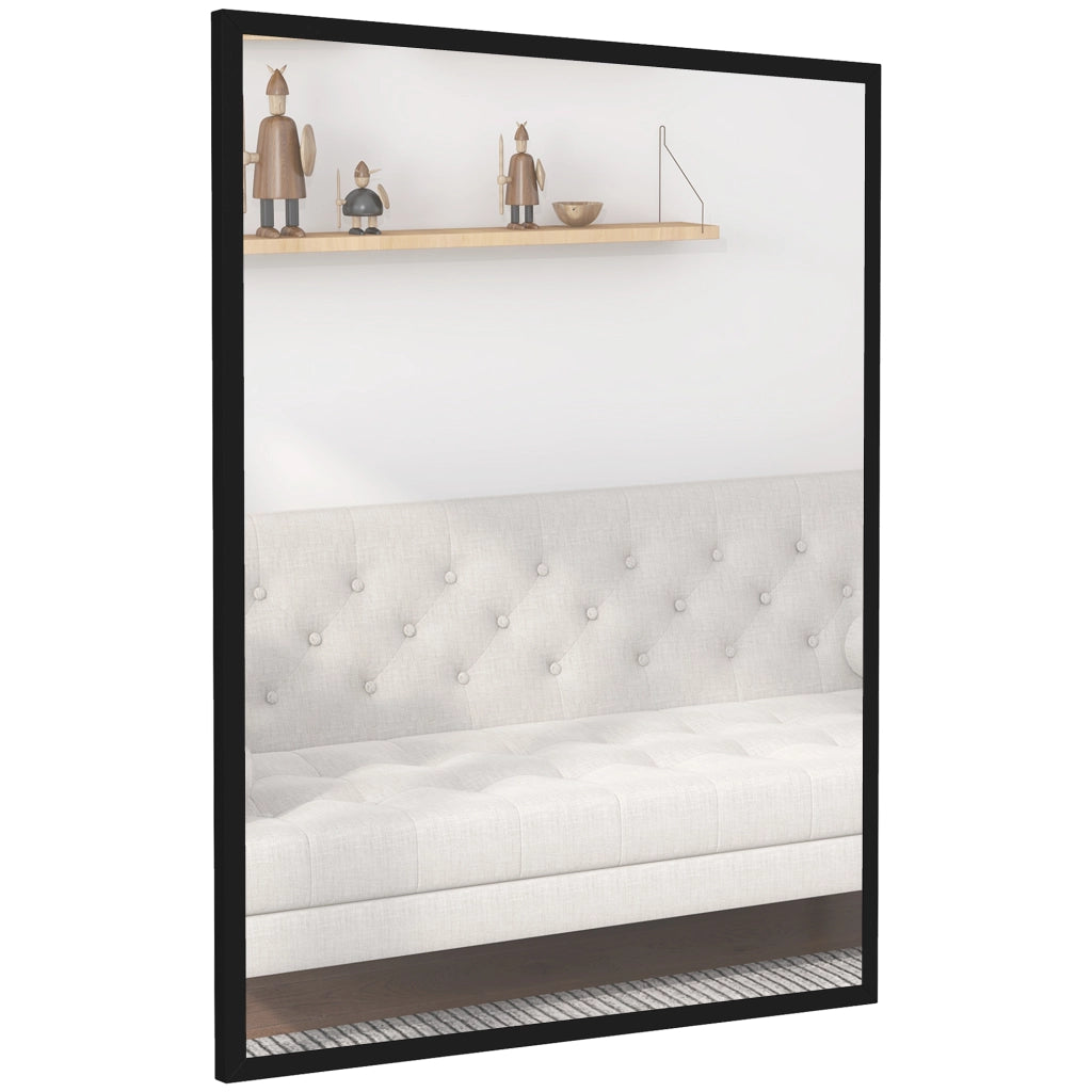 Specchio da parete rettangolare ¨C Xylo ¨C cornice legno nero 90x70 cm