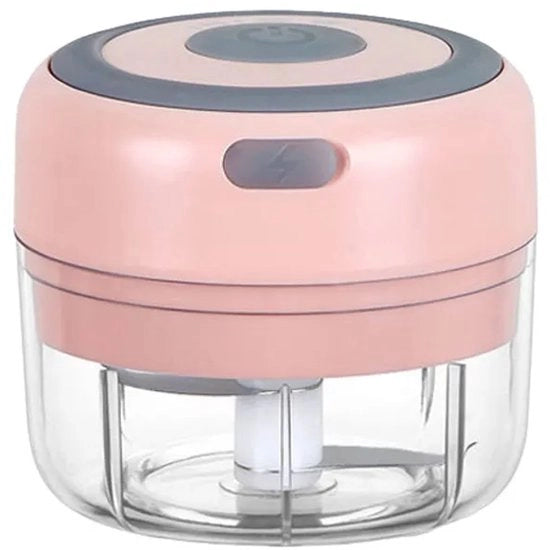 Presa elettrica per aglio, caricatore USB, agitatore portatile di aglio, affettatrice di aglio, agitatore di aglio elettrico, moina elettrica di aglio, 100 ml (rosa)