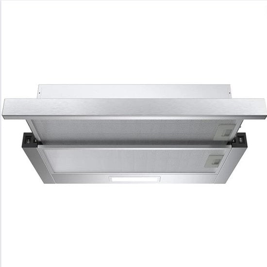 Dampocchiante 60 cm - Dampocchiante di Riscaldamento Stil e Potente - Dampocchiante a Veloce Aspirazione 60 cm Con Funzione di Memoria & Illuminazione a LED - Argento