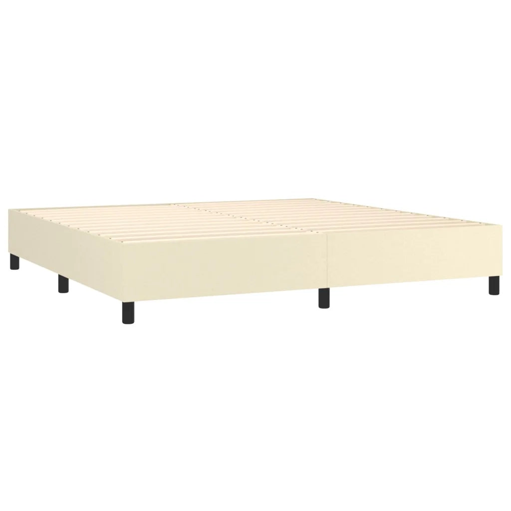 Giroletto a Molle con Materasso e LED Crema 200x200 cm cod mxl 62220