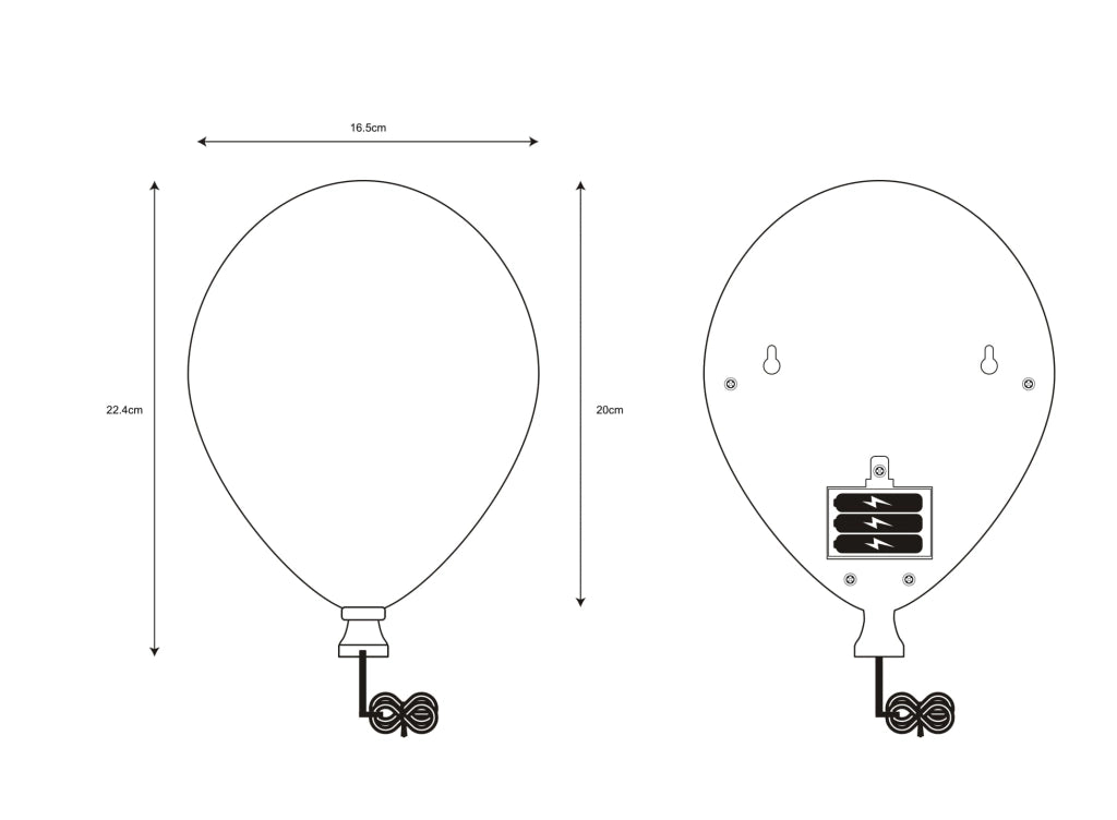 Applique LED 2,25W a batterie Palloncino rosa Zuma Line