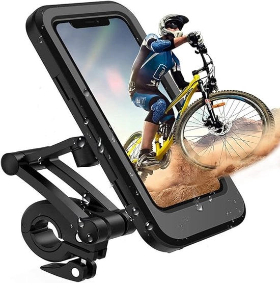 Telefonino per bicicletta - supporto per telefono - bicicletta - Impermeabile - Supporto per telefono - Bicicletta - Fatbike - Adatto per motociclo, mountain bike, scooter - Regolabile in altezza - 360° girevole.