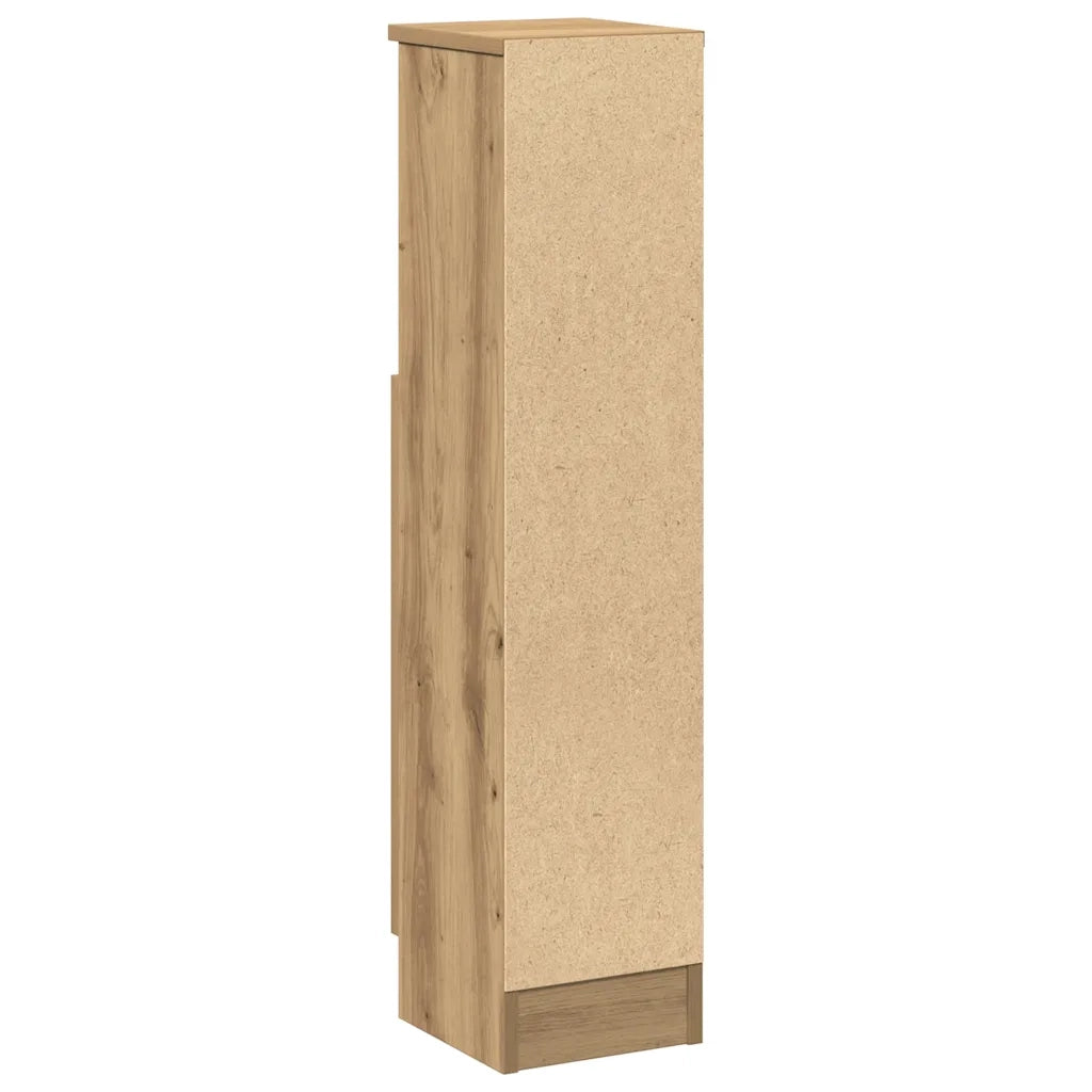 vidaXL Mobile da Bagno con Portarotolo Rovere Artigianale 20,5x22x90cm