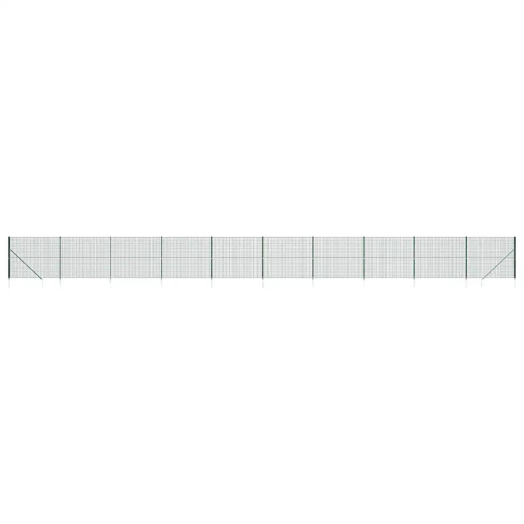 Recinzione Metallica con Picchetti Ancoraggio Verde 1,6x25 mcod mxl 127623