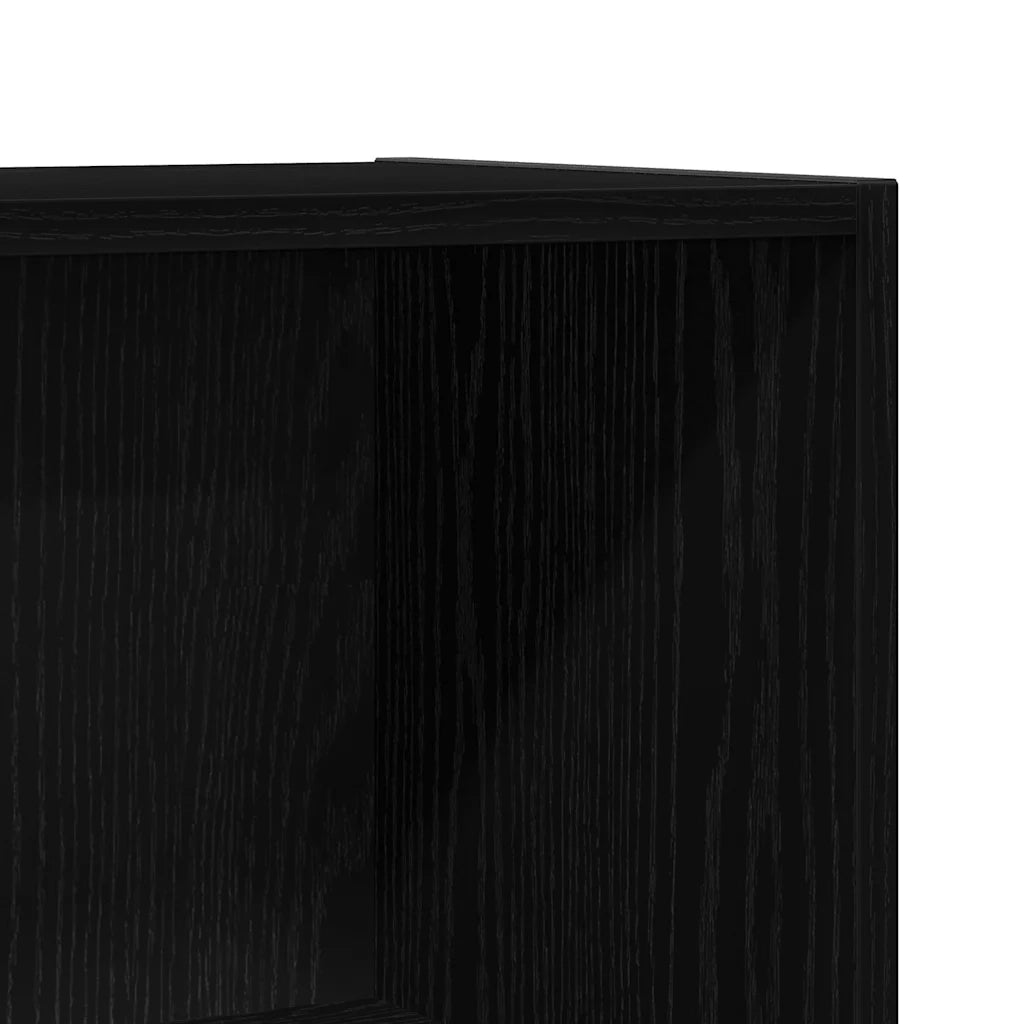 Libreria/Divisorio per ambienti Rovere Nero 60,5x30x90 cm in Legno Multistrato 862473