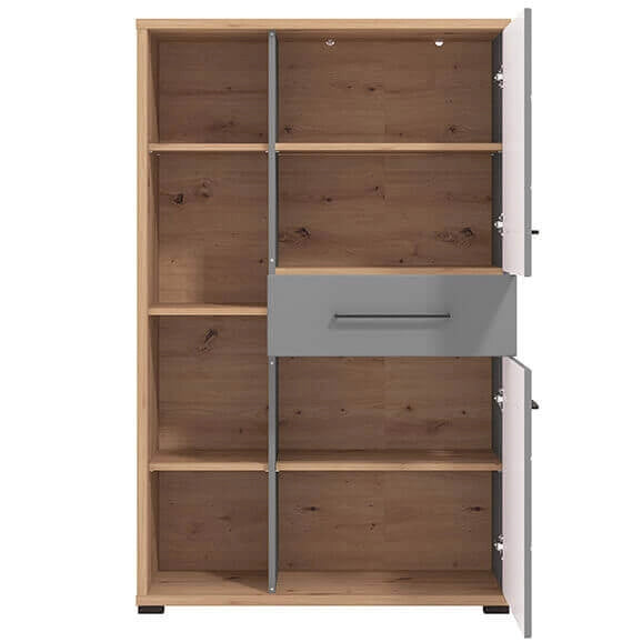 madia due ante quattro cassetti moderna cm 89 5x40x141 5 h - ELLI