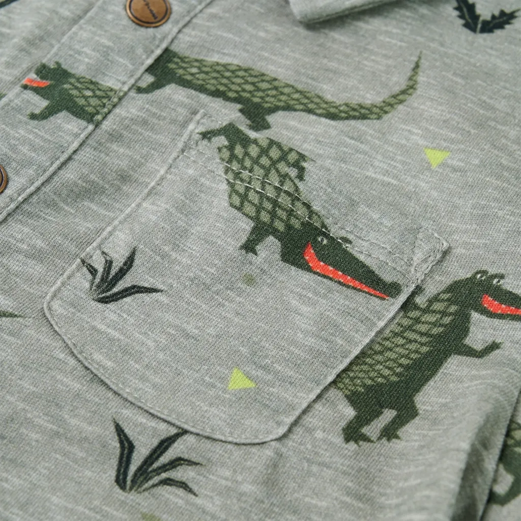 Camicia da Bambino Cachi Chiaro Mélange 116 12106