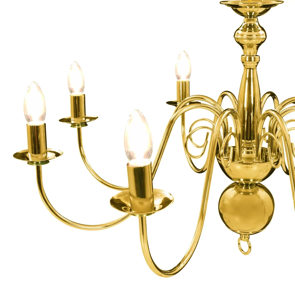 Lampadario Oro con 8 Lampadine E14 CFW7223412