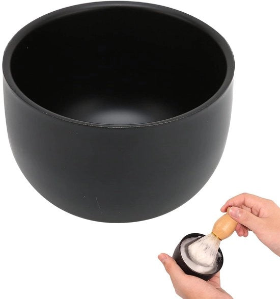 Scaldaia per rasatura in acciaio inossidabile - contenitore per sapone da rasatura - contenitore per raschietto - fondo antiscivolo - leggera - ideale per rasatura in ambiente umido