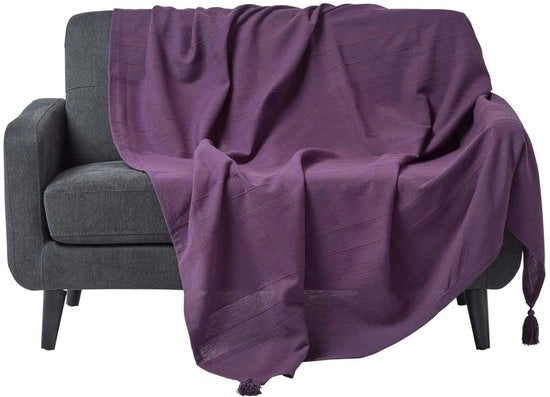 Tessuto a maglia a quadri - Violet - manuale - 225 x 255 cm