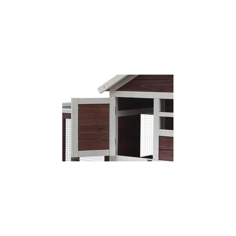 Pollaio in legno da giardino 122x63 cm – 2 spazi interni per 3 galline – spessore pareti 10 mm – PO1206 Foresta