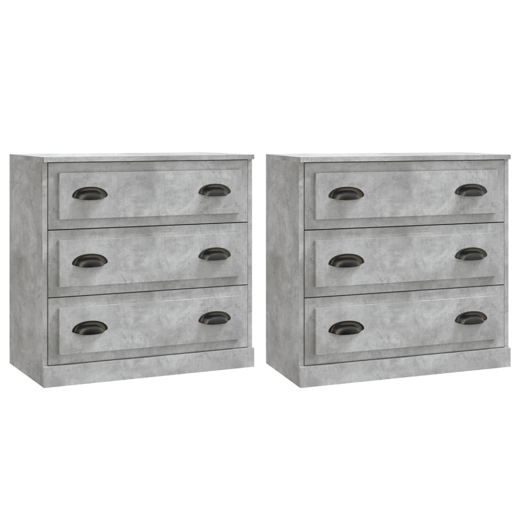 Credenze 2 pz Grigio Cemento in Legno Multistratocod mxl 111849