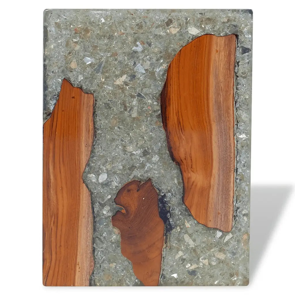 Sgabello in Legno Massello di Teak e Resina cod mxl 60550