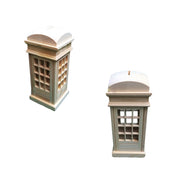 Trade Shop - Salvadanaio Cabina Telefonica Legno Vetro Inglese Tardis Bomboniera Bomboniere -
