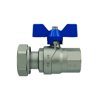 VALVOLA A SFERA P.T. CON FARFALLA EVOLUTION FEMMINA-DADO GIREVOLE- 3/4x1  DN 20  PN 40- FIV- pezzi 1