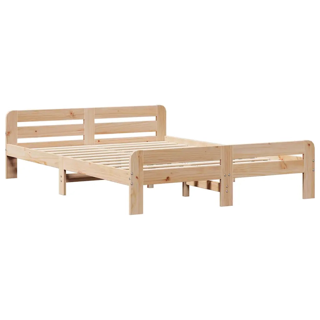 Letto Libreria senza Materasso 150x200 cm in Legno di Pino