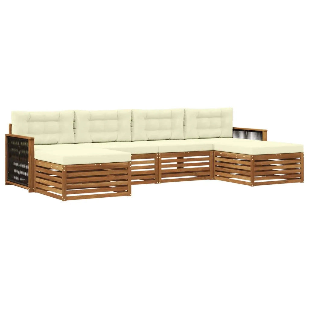 Set di divani da esterno 6 pz Legno di Acacia Massello 3383683