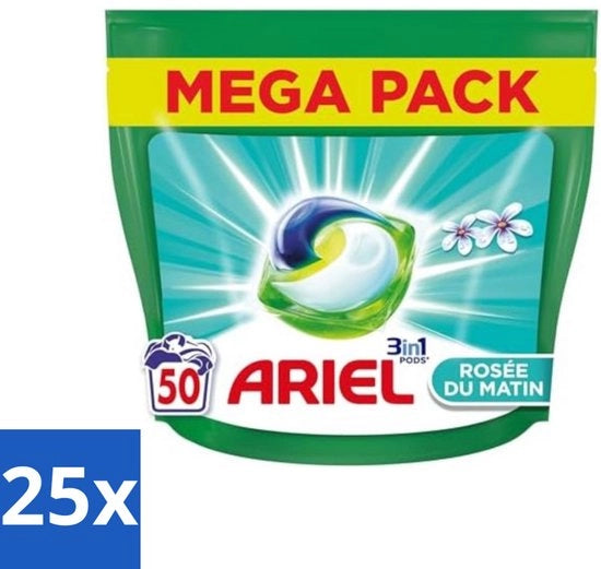 25 x Capsule lavatrice 3in1 - 50 lavaggi - Capsule per lavatrice - 3in1 Pods - Bianco e Colorato - 50 cicli - Lavaggio con rimozione macchie - Capsule per lavatrice - 3in1 Pods - Bianco e Colorato