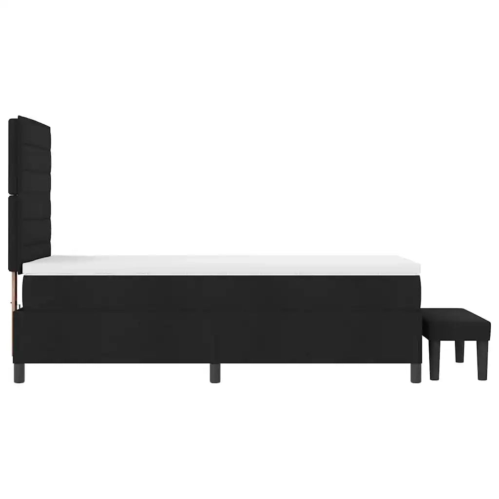 Letto a molle con testiera Nero 100 x 200 cm Tessuto 3343969