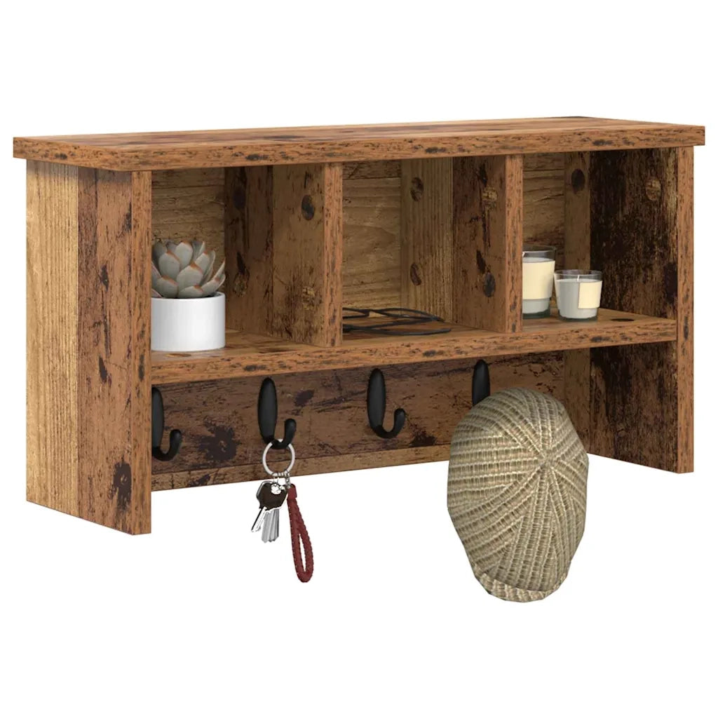 Appendiabiti a muro Legno vecchio 50 x 16 x 26 cm CFW9466671