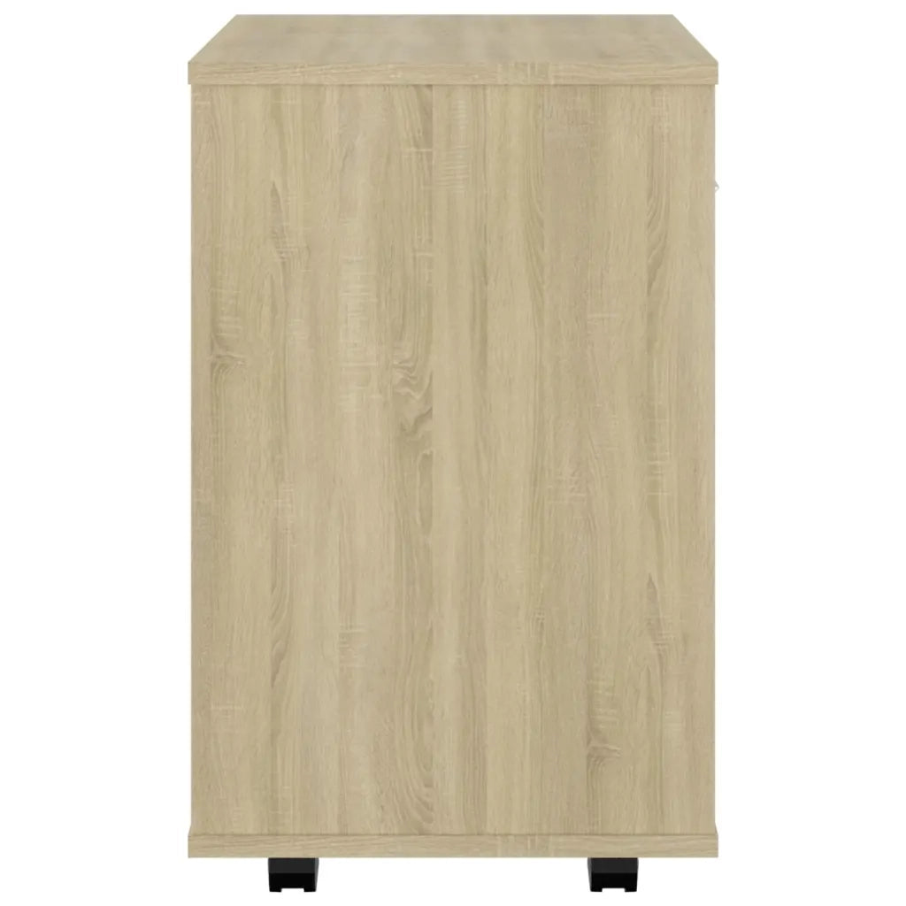 Mobiletto con Ruote Rovere Sonoma 46x36x59 cm Legno Multistrato 808470