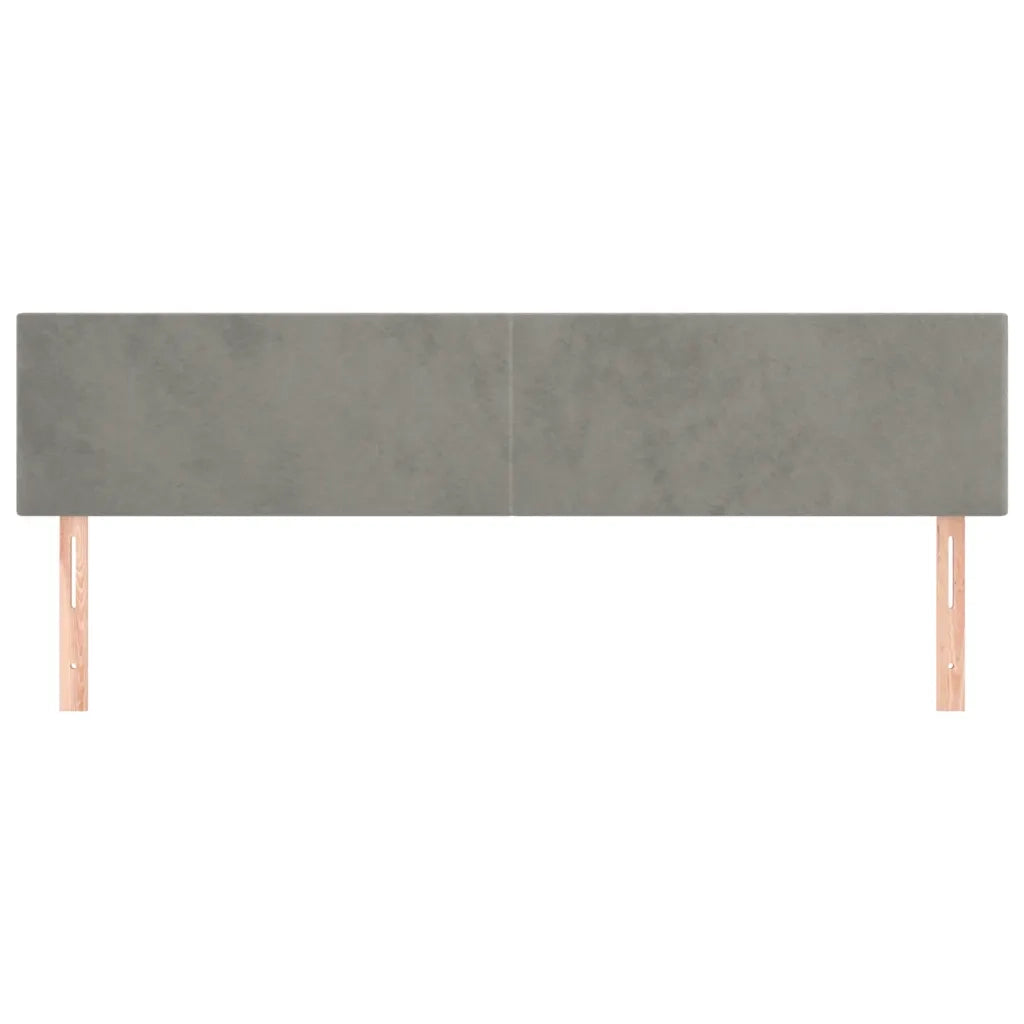 Testiera Grigio Chiaro 180x5x78/88 cm in Velluto 345838