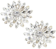 Due pezzi di decorazione per scarpe in metallo/strass argentato, dimensioni 4,5 x 4,5 cm, resistente e decorativo