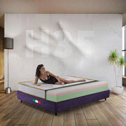 Materasso memory Piazza e mezzo 120X200 Cm, Materasso Americano multistrato a zone H35 cm, Materasso ortopedico per pesi EXTRA | Materasso anallergico prodotto in Italia - MOD. EQUILIBRIUM H35