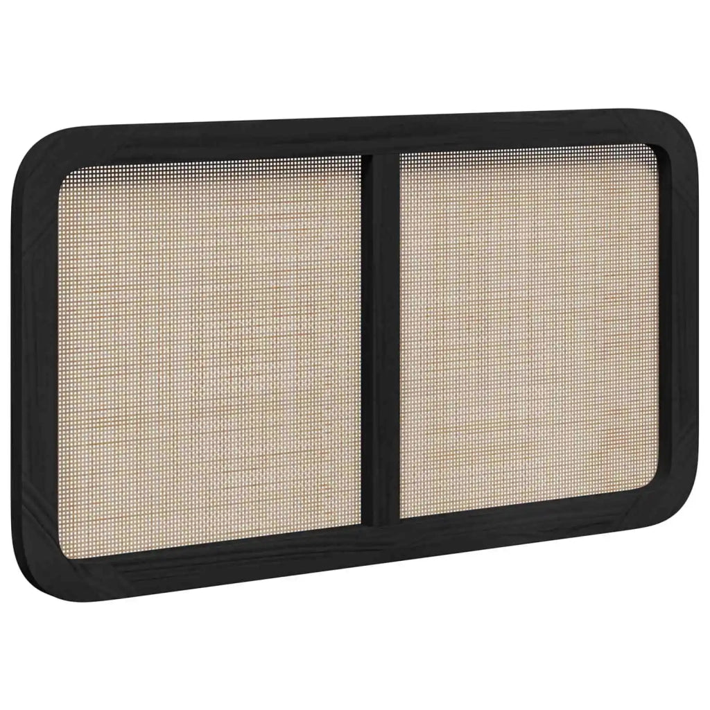Testiera con testiera Nero 100 x 55 x 3 cm Rattan