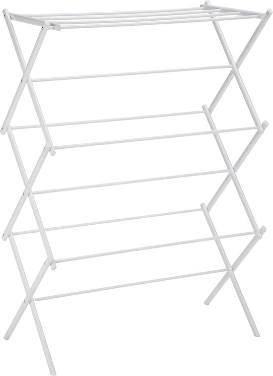 Droogrek Inclinabile per Interno e Esterno - Stendrogaio con Ali - Spaziale e Leggero - Adatto per Piccoli e Grandi Carichi - Ideale per Appartamenti, Balcone e Stanze da Studente - Ripiegabile Velocemente - Stendrogaio per Abitazione