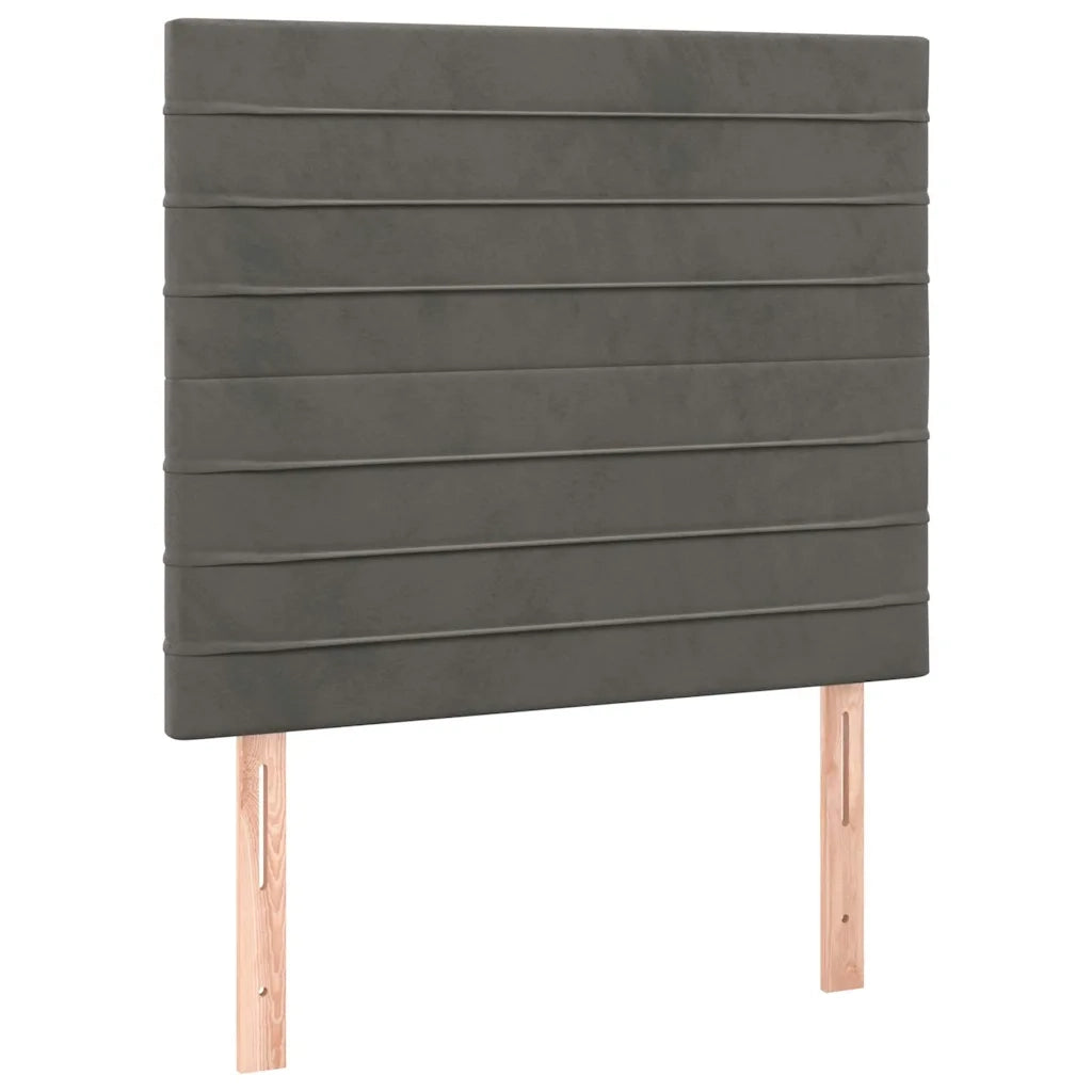 Giroletto a Molle con Materasso Grigio Scuro 80x200 cm Velluto 3129238