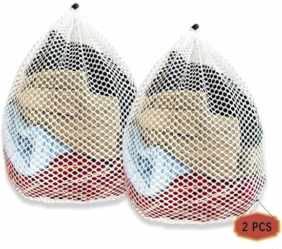 Due pezzi di salvietta per lavatrice - salvietta per lavatrice - 30 x 40 cm - salvietta per lavatrice con stopper per cavo - riutilizzabile - salvietta per lavatrice prevene deformazione e pieghe di abbigliamento - protegge l'abbigliamento
