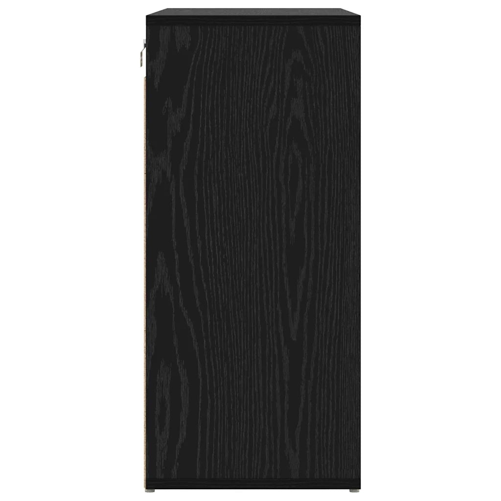 vidaXL Scarpiera Rovere nero 77.5 x 30 x 67 cm Legno multistrato