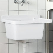 Lavabo a Parete Bianco 50x35x24 cm in Resina 4002794