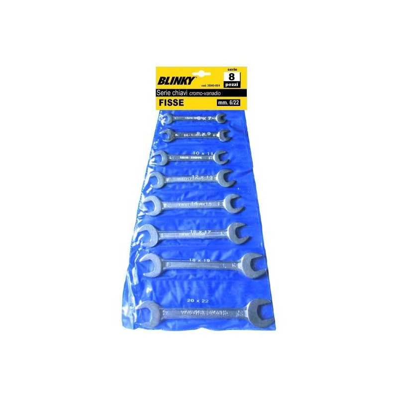 Serie Chiavi Fisse Blinky pz. 8 Cromovanadio mm. 6/22