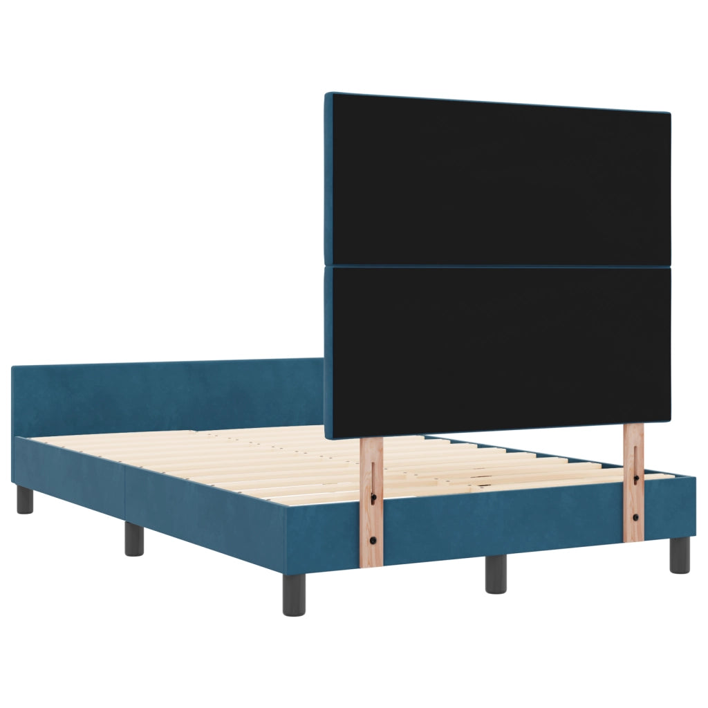 Struttura del letto  Blu scuro 120x200 cm Velluto