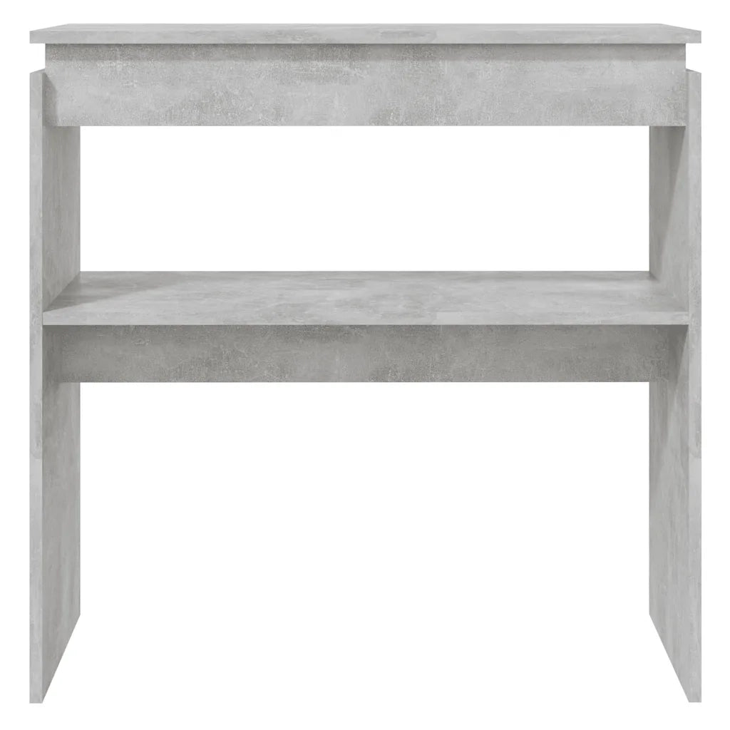 Tavolino Consolle Grigio Cemento 80x30x80cm Legno Multistrato 808318
