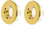 Raccordi di scarico in acciaio dorato - 2x Raccordi di scarico - Idonei per lavandini - Diametro 22-24 mm - Materiale di alta qualità in rame - Finitura lucida - Raccordo per lavandino