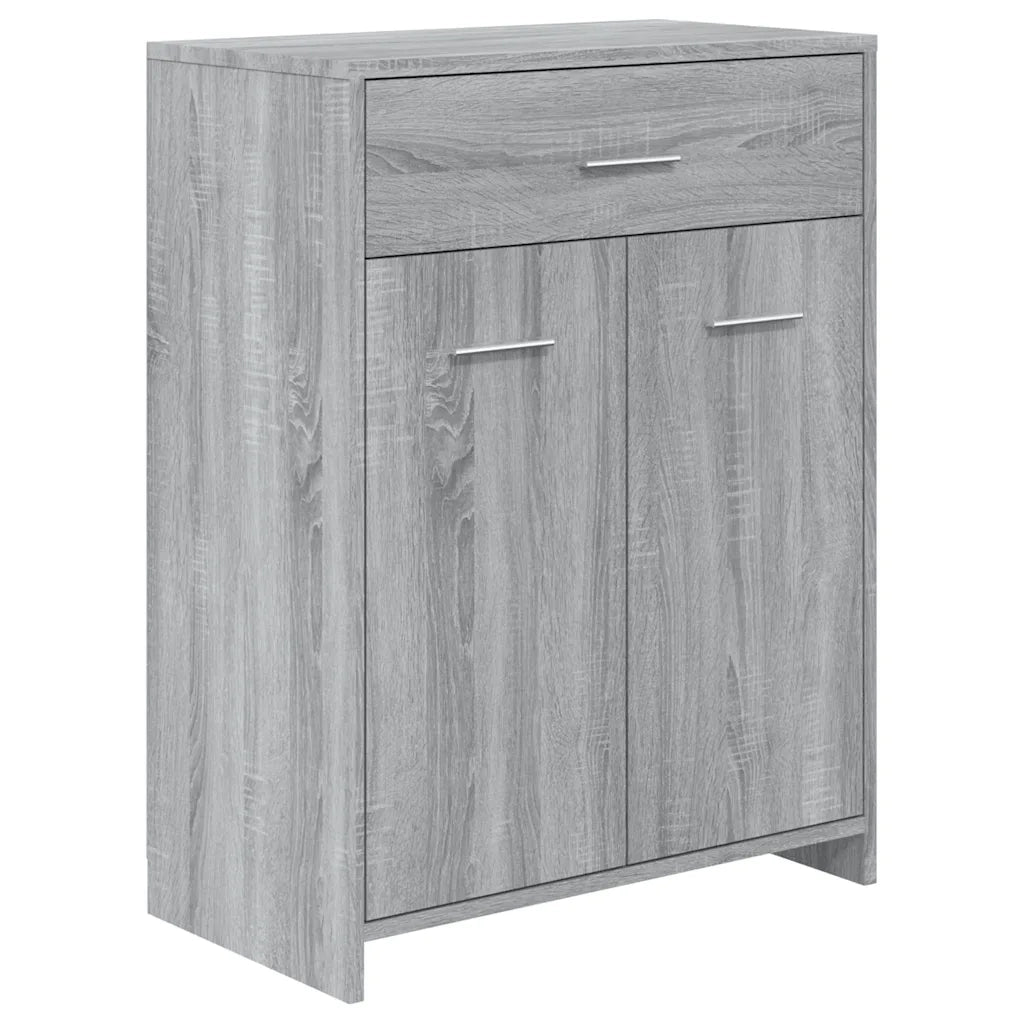 Armadietto Bagno Grigio Sonoma 60x33x80 cm in Legno tecnico 815664
