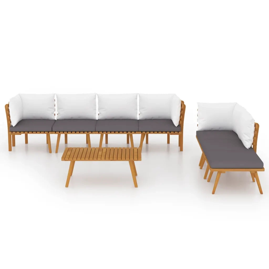 Set Divani da Giardino 8 pz con Cuscini in Massello di Acacia cod mxl 41917